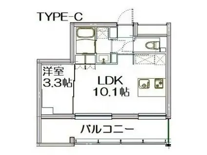 ノースウォール(1LDK/4階)の間取り写真