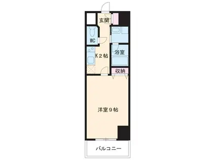 カーサビアンカ東岡崎(1K/3階)の間取り写真