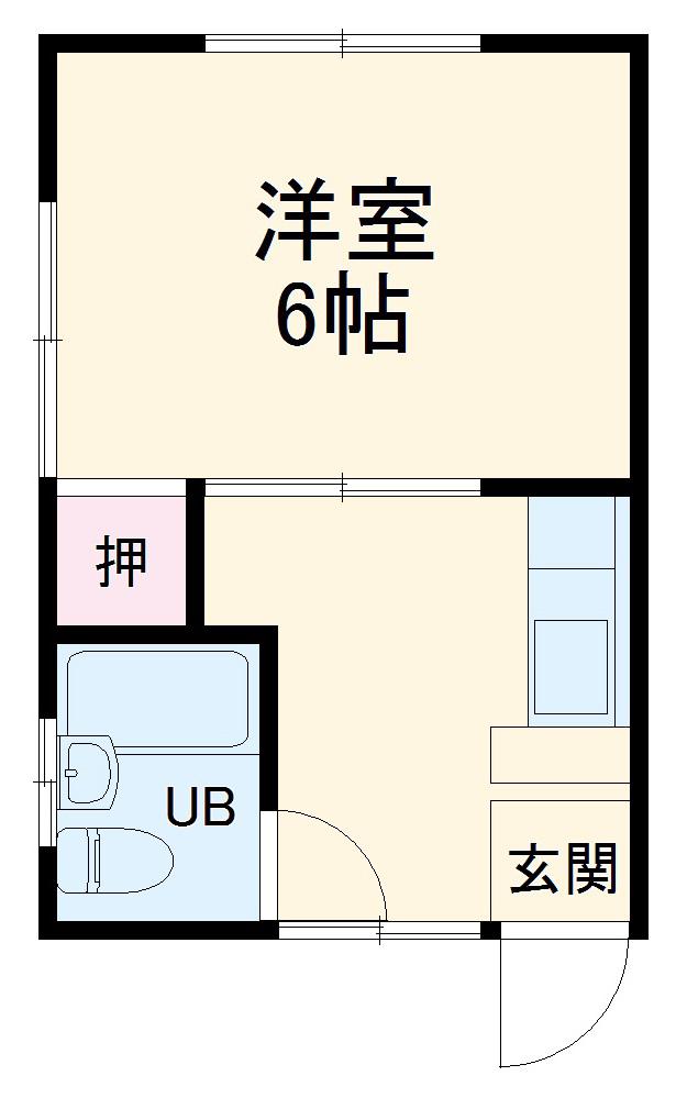 茅沼荘(1K/2階)の間取り写真
