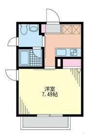 LA BERCEAU(1K/1階)の間取り写真