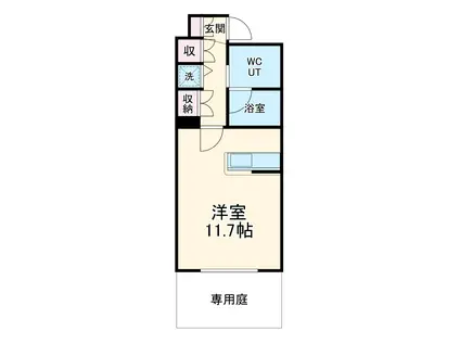 パークサイド130(ワンルーム/1階)の間取り写真