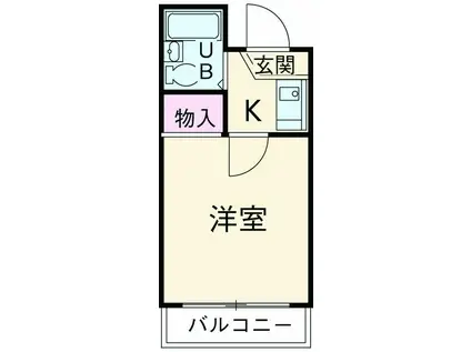 エクセランス滝山A(ワンルーム/1階)の間取り写真