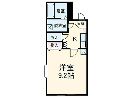 ANNEX121(1K/3階)の間取り写真