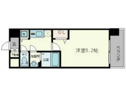 プレサンス新大阪クロステージ(1K/3階)の間取り写真