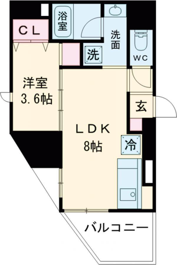 デュオフラッツ池袋(1LDK/11階)の間取り写真