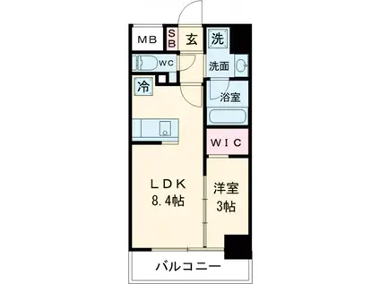 デュオフラッツ池袋(1LDK/7階)の間取り写真