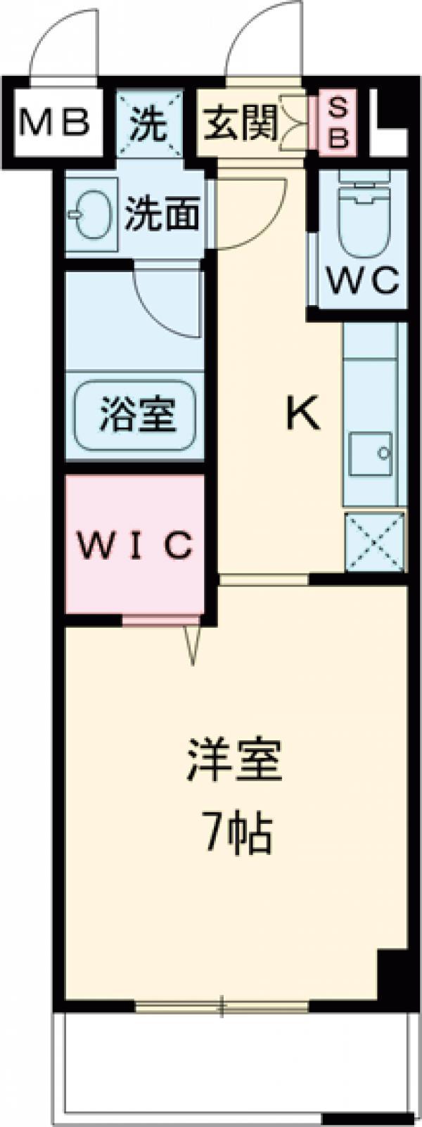 ライジズ(1K/2階)の間取り写真
