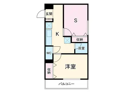 ハイツ新渡場A棟(2DK/2階)の間取り写真