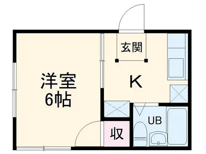 エルハイム(1K/1階)の間取り写真