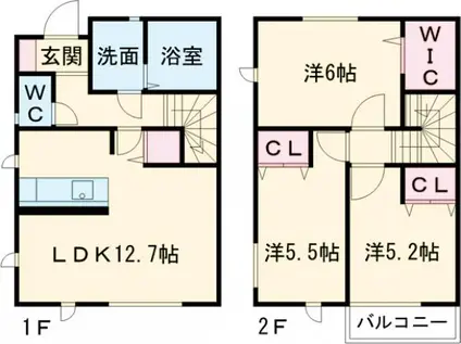 東北本線 小金井駅 徒歩16分 2階建 築4年(3LDK)の間取り写真