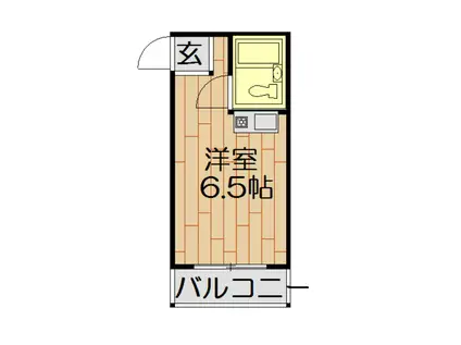 パレドゥブランシュ(ワンルーム/5階)の間取り写真