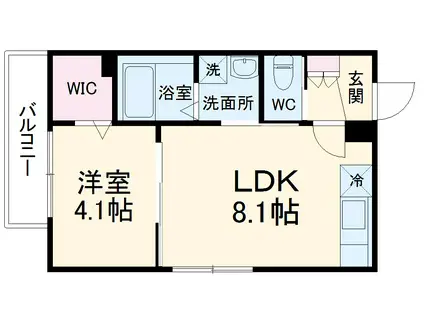 AJ南柏サウスⅢ(1LDK/1階)の間取り写真