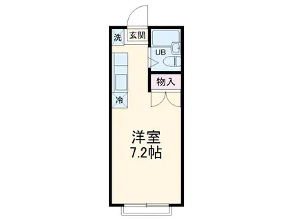 エステート東洋(ワンルーム/2階)の間取り写真