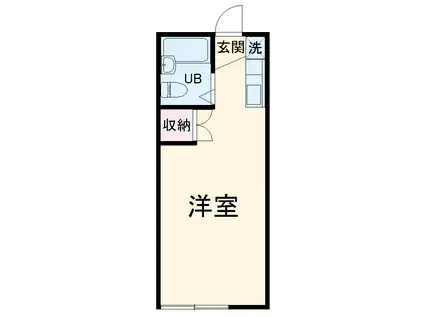 クレジオン(ワンルーム/2階)の間取り写真