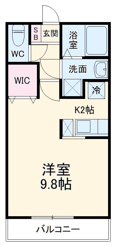 サーチメゾンⅡ(1K/1階)の間取り写真