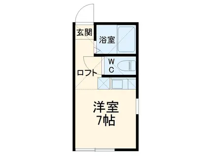 ユナイト富士見アントワーヌ(ワンルーム/1階)の間取り写真