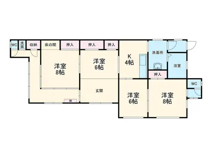東武鉄道野田線 野田市駅 徒歩11分 1階建 築67年(4DK)の間取り写真