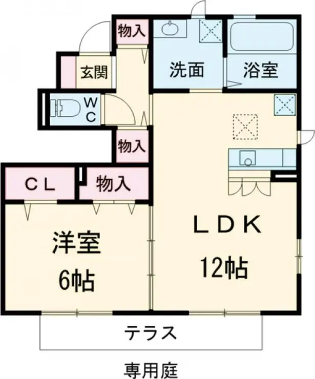 サニーモール参番館 1階階 間取り