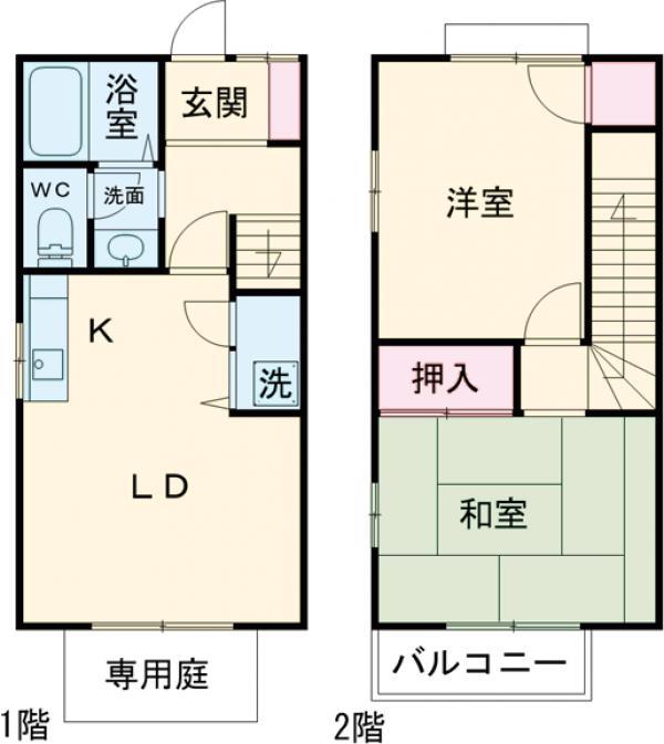 ＴＫハウス(2LDK)の間取り写真