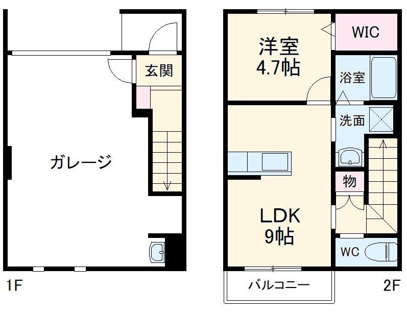 ウエクンロイテG(1LDK/1階)の間取り写真