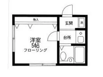 メゾン藤田(1K/1階)の間取り写真