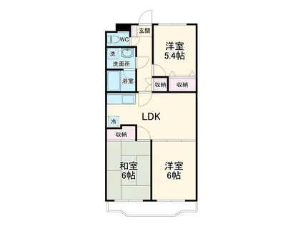 メゾンシンシア(3LDK/3階)の間取り写真
