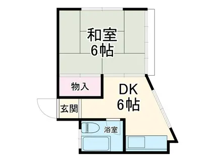 パールハイツ(1DK/1階)の間取り写真