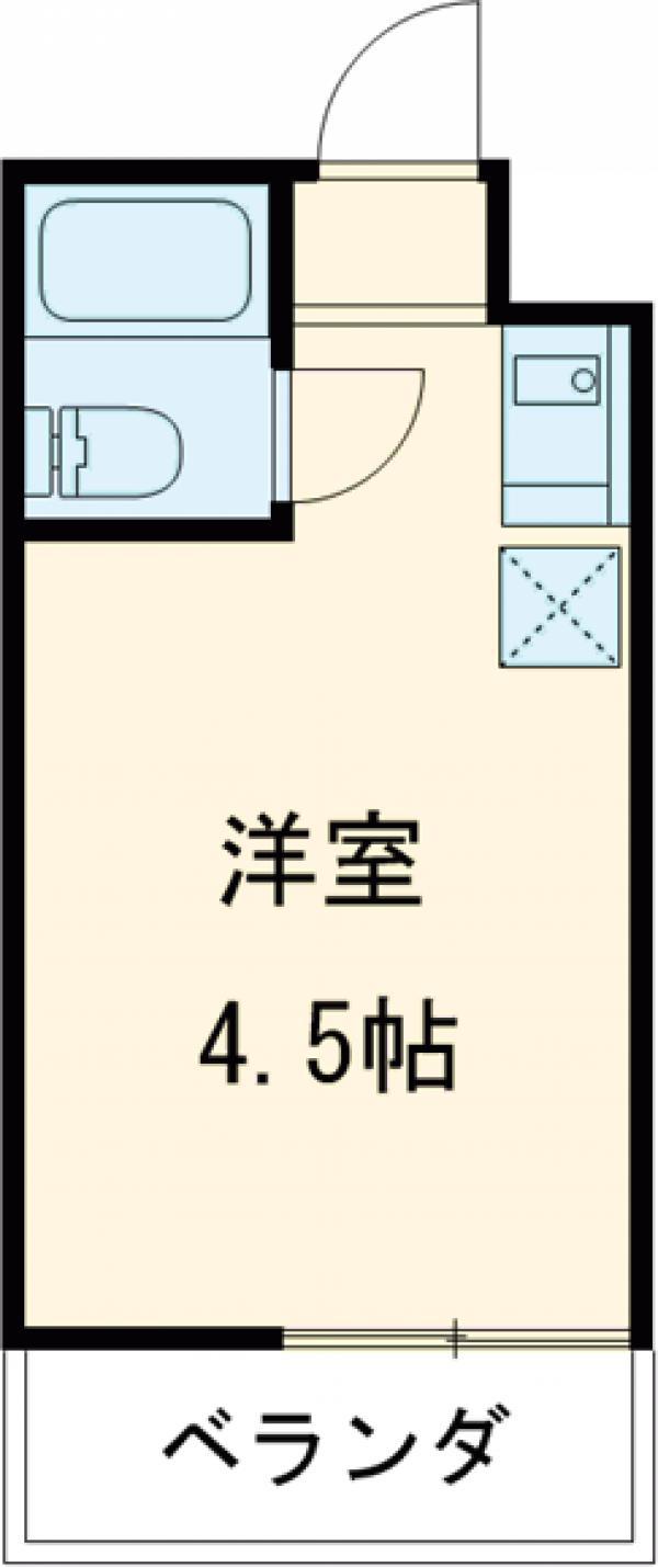 レーヴ国分寺(ワンルーム/1階)の間取り写真