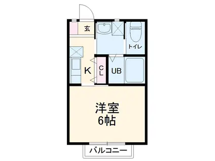 ALIVIE イースト新松戸(1K/1階)の間取り写真