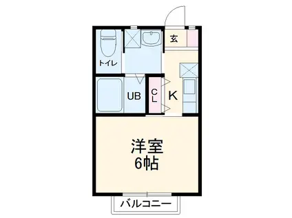 ALIVIE イースト新松戸(1K/1階)の間取り写真