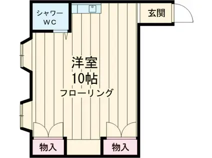 サウスレイク(ワンルーム/2階)の間取り写真