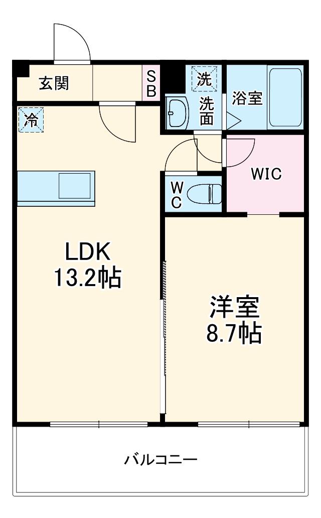 CACHETTE(1LDK/3階)の間取り写真
