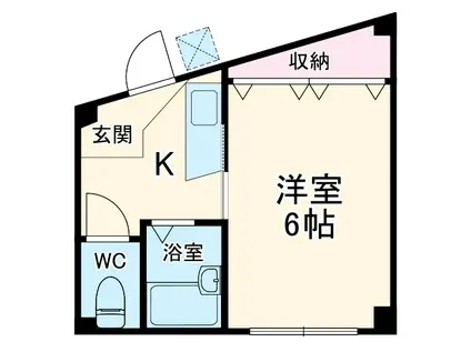 コスモ生田(ワンルーム/3階)の間取り写真
