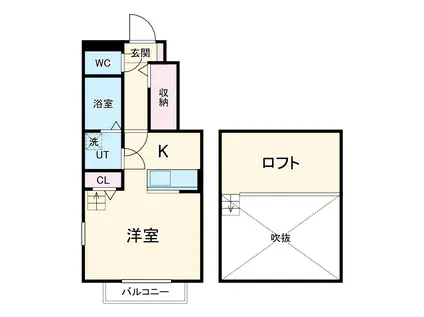 リベルテ(1K/1階)の間取り写真