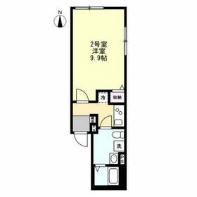 LAPELMELIA(1K/2階)の間取り写真