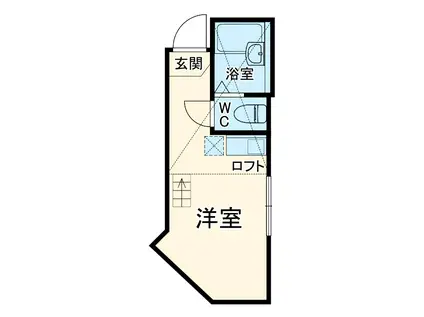 ユナイト井土ヶ谷キャプテンストリート(ワンルーム/2階)の間取り写真