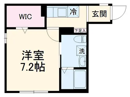 ラピスラズリ松戸(1K/1階)の間取り写真