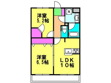 コンシェリーコート(2LDK/1階)の間取り写真
