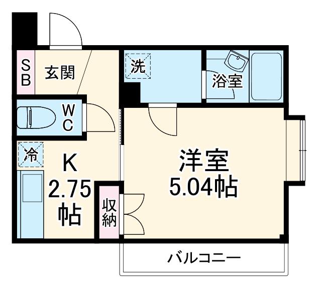 グレース(1K/3階)の間取り写真