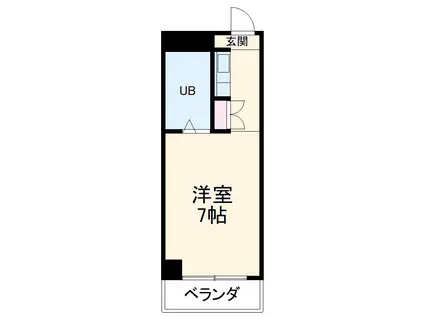 ハートイン大針(ワンルーム/3階)の間取り写真