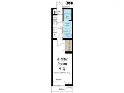 リブリ・グラン馬橋(1K/3階)の間取り写真