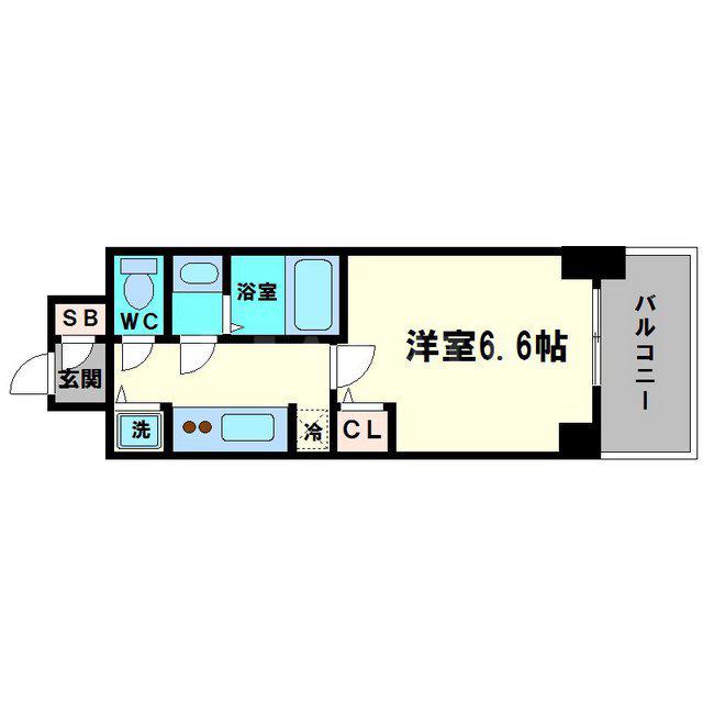 サムティ大阪GRAND イースト(1K/3階)の間取り写真
