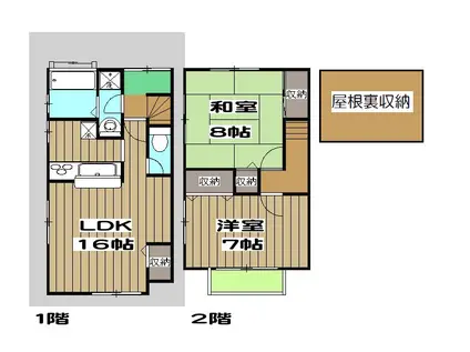 桂清水町貸家(2LDK)の間取り写真
