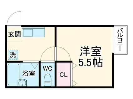 ユニハウス八事館(1K/1階)の間取り写真