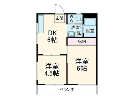 コープカネマス(2DK/3階)の間取り写真