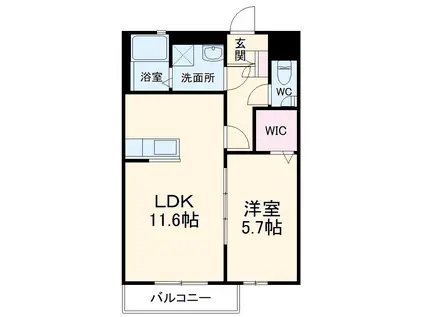 メゾン・ド・ペッシュ(1LDK/1階)の間取り写真