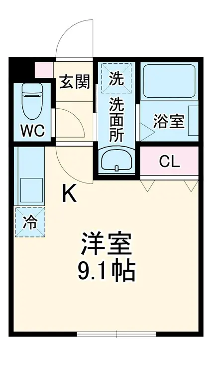 ポートハイム三春台 1階階 間取り