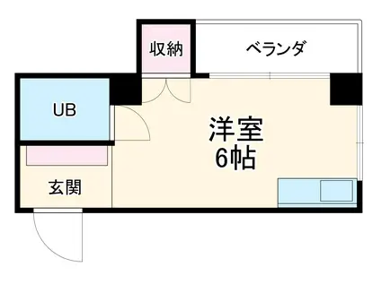 ブラウンハイツ(ワンルーム/3階)の間取り写真