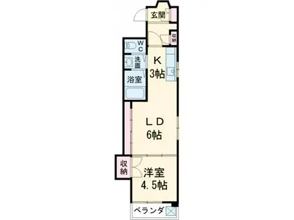 植田ハウス(1LDK/2階)の間取り写真