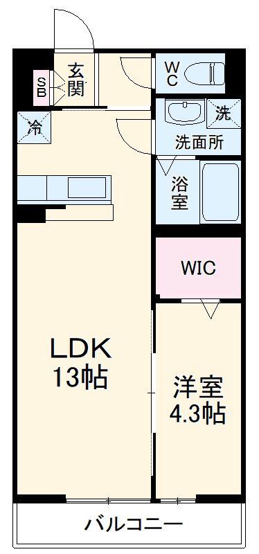 リブリ・二ツ木(1LDK/2階)の間取り写真